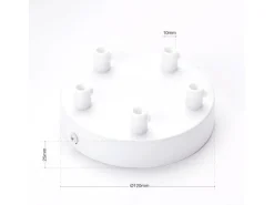 Orion Lightstyle Deckenbaldachin 5 Auslässe Weiß Ø 120 mm