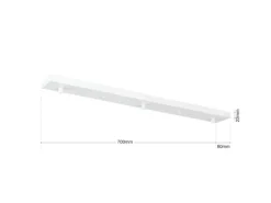 Orion Lightstyle Deckenbaldachin 3 Auslässe Weiß 70 cm x 8 cm