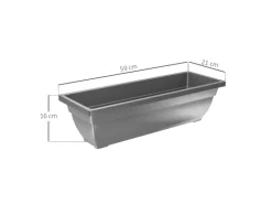 Outsunny Pflanztöpfe Kunststoff  5er Set Blumentopf aus Kunststoff Grau