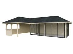 Palmako Pavillon Bianca Set221 Slide Transparent 876 cm x 588 cm FSC®