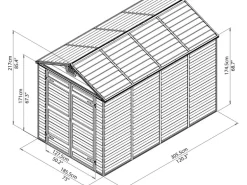 Palram - Canopia  Skylight 1.9 x 3 Gerätehaus Anthrazit