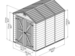 Palram - Canopia  Skylight 1.9 x 2.3 Gerätehaus Braun-Mi x