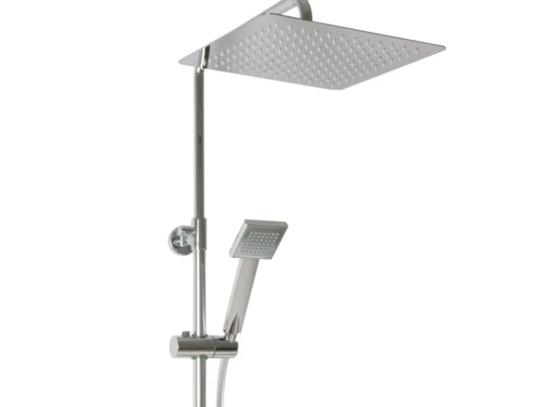 PaulGurkes Aufputz Regendusche Thermostatarmatur eckiger Duschkopf