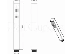 PaulGurkes Aufputz Regendusche Duschsystem eckig 20cm