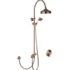 PaulGurkes Dusch-Set mit Unterputz-Armatur Kupfer Nostalgie Retro Duschsystem
