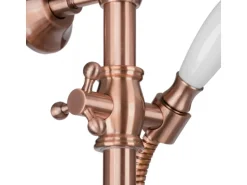 PaulGurkes Dusch-Set mit Unterputz-Armatur Kupfer Nostalgie Retro Duschsystem