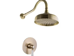 PaulGurkes Dusch-Set Unterputz Antik Messing Retro Bronze Duschsystem