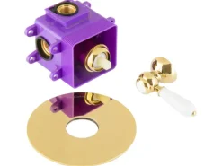 PaulGurkes Duschset Unterputz Gold Regendusche Nostalgie Retro Luxus Dusche