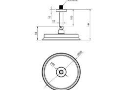 PaulGurkes Duschsystem Nostalgie Retro Regendusche Dusch Set Komplett mit Box Deckeneinbau