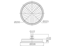 PaulGurkes Duschsystem Retro Nostalgie Regendusche Unterputzarmatur