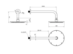 PaulGurkes Duschsystem rund Unterputzset mit Handbrause Kopfbrause ohne Armatur