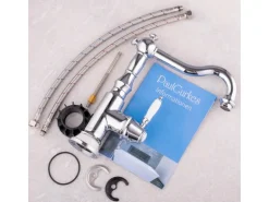 PaulGurkes Küchenarmatur Retro Waschtischarmatur Nostalgie Wasserhahn