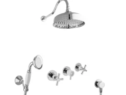 PaulGurkes Nostalgie Dusch Set Unterputz Regendusche Retro