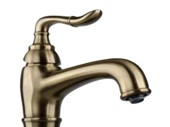 PaulGurkes Nostalgie Waschtischarmatur Wasserhahn Bronze Retro Mischbatterie