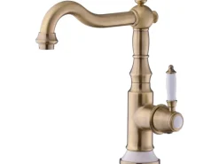 PaulGurkes Nostalgie Wasserhahn Messing Waschtischarmatur Küchenarmatur