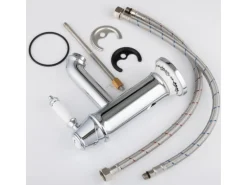 PaulGurkes Nostalgie Wasserhahn Einhandmischer Retro Waschtischbatterie Glänzend