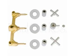 PaulGurkes Regendusche 30cm unterputz mit Wandarm Komplett Set Messing