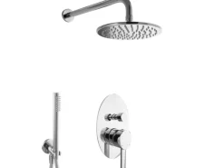 PaulGurkes Regendusche Komplett Set Unterputz Regenwalddusche 20cm