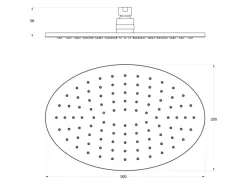 PaulGurkes Regendusche Unterputz Dusch Set oval Komplett I