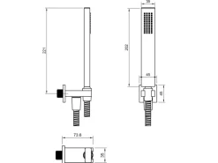 PaulGurkes Unterputz Duschgarnitur 30cm Regenbrause