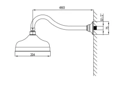 PaulGurkes Unterputz Retro Duschsystem schwarze Duscharmatur Nostalgie Set
