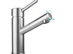PaulGurkes Waschtischarmatur mit schwenkbarem Auslauf Mischbatterie