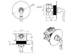 PaulGurkes Waschtischarmatur Bronze Unterputz Retro Antik