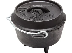 Petromax Dutch Oven FT1 Schwarz mit Standfüßen ca. 1,1 l