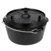 Petromax Dutch Oven Set FT9-T-Scrub Schwarz mit planem Boden 7,5 l Ø 23,9 cm