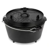 Petromax Dutch Oven Set FT9-Scrub Schwarz mit Standfüßen 7,5 l Ø 23,9 cm