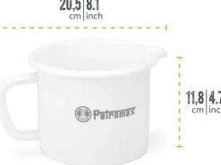 Petromax Emaille Milchtopf Weiß 1,4 L