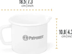 Petromax Emaille Milchtopf Weiß 1 L