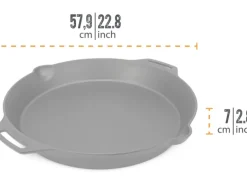 Petromax Feuerpfanne FP50H-T Schwarz mit 2 Henkeln Gusseisen Ø 50 cm