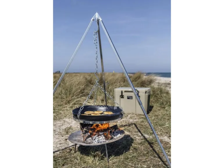 Petromax Feuerpfanne FP50H-T Schwarz mit 2 Henkeln Gusseisen Ø 50 cm