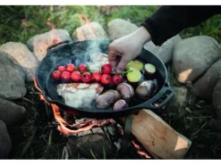 Petromax Feuerpfanne FP40H-T Schwarz mit 2 Henkeln Gusseisen Ø 40 cm