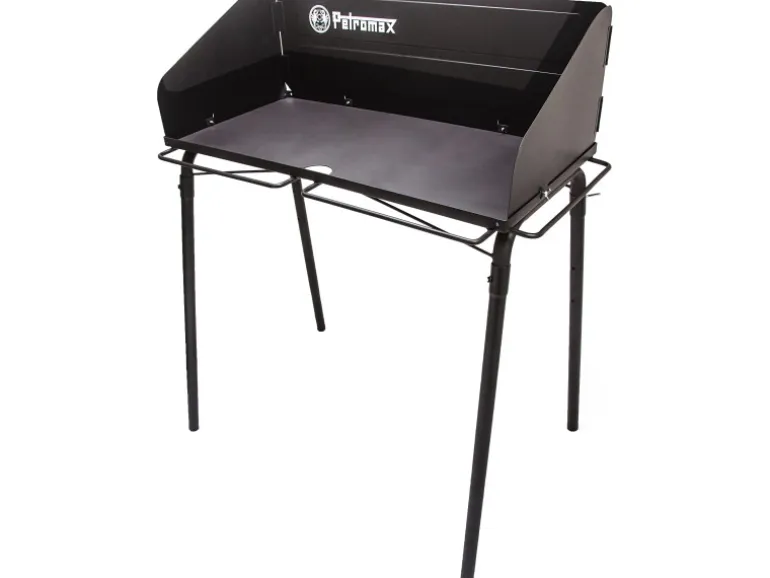 Petromax Feuertopf Tisch FE90 Stahl Schwarz Arbeitsfläche 45 x 90 cm