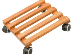 Pflanzenroller Buche dunkel geölt eckig 35 cm x 35 cm