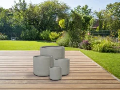 Pflanzgefäß Bargemon Ø 72 cm x 68,5 cm Grau