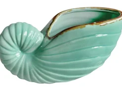 Pflanzgefäß Muschel 10 cm x 19 cm x 10 cm Grün