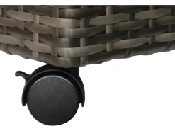 Pflanzkasten mit Rollen Polyrattan Anthrazit-Grau 82 cm x 28 cm x 72 cm