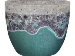 Pflanztopf  42 cm x 42 cm x 34 cm Weiß-Grün