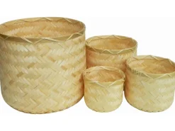 Pflanztopf aus Bambus Ø 27 cm x 25,5 cm Natur