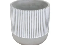Pflanztopf Beton Ø 15 cm x 14 cm Grau-Weiß