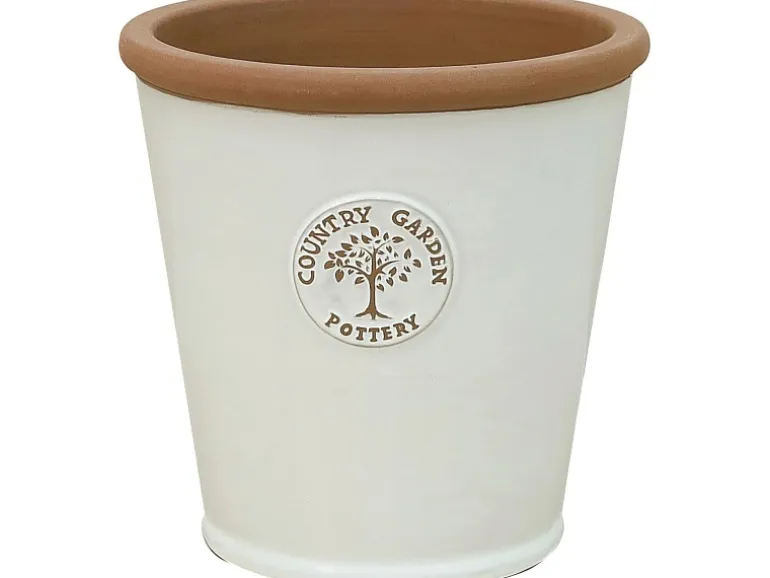 Pflanztopf Country Garden Pottery Keramik Creme 19 cm x 19 cm x 19 cm