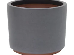 Pflanztopf Keramik Anthrazitschwarz 26 cm x 26 cm x 22 cm