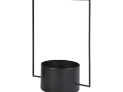 Pflanztopf mit Halter Rund Schwarz 49 cm x 20 cm x 34 cm