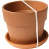 Pflanztopf Perfetto Cotto mit Untersetzer 24,5 cm Terrakotta
