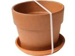 Pflanztopf Perfetto Cotto mit Untersetzer 24,5 cm Terrakotta