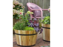 Pflanzwerk® Pflanzkübel Cup - Akazien Holz - Ø 55 cm x Höhe 38 cm