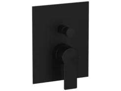 pianura Badewannen-/Brause-Einhebelmischer Unterputz Giulia für 2 Verbraucher in Schwarz Matt